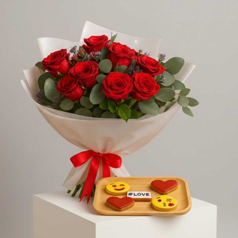 Flower Bouquet With Cookies